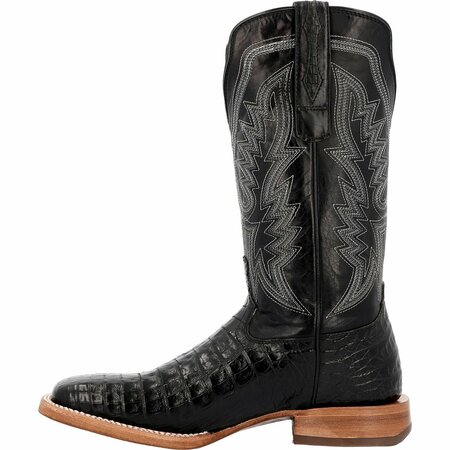 Durango Men's PRCA Collection Caiman Belly Western Boot, BLACK STALLION, B, Size 9 DDB0470